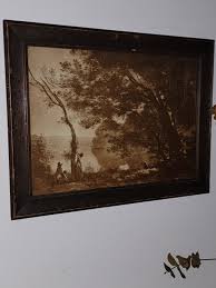 Vintage 1940s Art Print From Moody Sepia 1800s Painting by ...