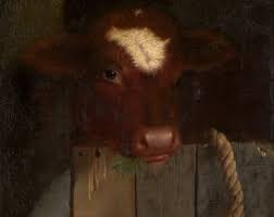 William Merritt Chase the Family Cow Calf's Head Farm Amazing Quality Repro on Matte Paper or Canvas FREE SHIPPING in USA - Etsy