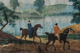 Five Early 19th Century Neoclassical Paper Peint Wallpaper Murals at 1stDibs