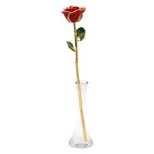 17" 24k Gold Trimmed Rose in Eiffel Tower Vase: Love Is A ...