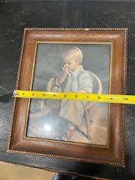 Vintage James Ingwersen Gretchen Wood Framed Reofect Oil ...