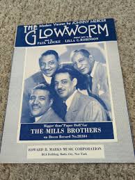 1952 Sheet Music THE GLOW-WORM Mills Brothers Paul Lincke ...