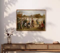 Tennis in 1886, Vintage Wall Art, Vintage Sport Art, Playing Tennis, Antique Painting, Vintage Tennis Print, Antique Tennis Racket - Etsy