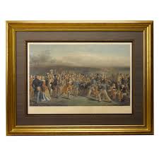The Golfers" Engraved by Charles E. Wagstaffe, Antique Hand-Colored Print, 1850 at 1stDibs | the golfers print, the grand match golf, the golfers painting