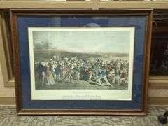 The Golfers Print By Charles Lees, Matted And Framed, 34.5" x 44" - Mayo Auction & Realty