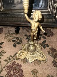 Vintage Candelabro Cherub 3 Arm Brass | eBay