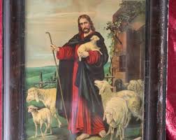 Vintage Hand Painted Chalkware Statue of Jesus - Etsy