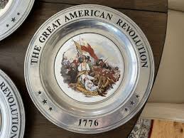 The Great American Revolution 1776 Pewter Plates Set of 6 Canton, Ohio 10 1/2'' | eBay