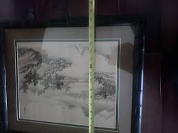 2 Antique Chinese Watercolor Painting on Silk, Framed ...