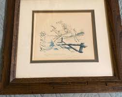 Autographed Gene Gray Framed Deer Picture 1970 - Etsy