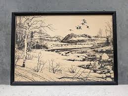 Signed Art Bill O'Neill "Winter Mallards" Quality Print | eBay