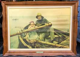 Emile Renouf French Artist "The Helping Hand"-Orig Vintage ...