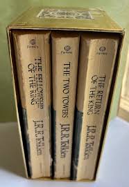 Lord of the Rings Trilogy JRR Tolkien Gold BOX SET vtg hobbit 1976 Fantasy Books | eBay