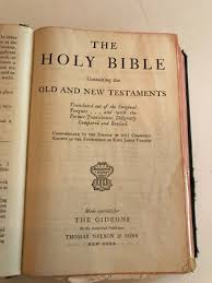 1941 Gideons Bible Placed in this Room, Old & New Testaments ...