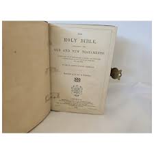 Remarkable 1865 Civil War Era Watkins Metal Binder/Clasp Holy Bible. For Sale at Ruby Lane