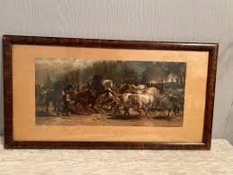Antique Taber Prang Print, Horse Fair in Paris, Rosa Bonheur, Framed+Glass, 1915 | eBay
