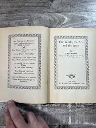 1928 Antique Art Book "The World, the Arts and the Artist" Signed by Irwin Edman | eBay