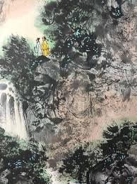 Fu Baoshi Signed Chinese Hand Painted Calligraphy Scroll w ...