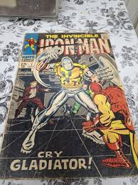 The Invincible Iron Man 7 The Gladiator Comic Book 1968 | eBay