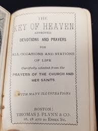 Antique Key of Heaven Catholic Prayer Book Leather Bound ...