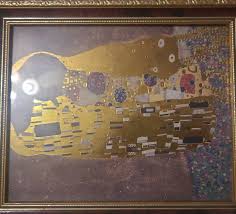 The Kiss By Gustave Klimt Premium Wooden Frame. Print Is In ...