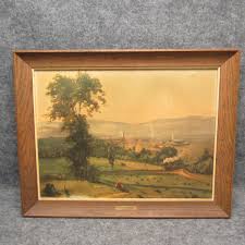Vintage George Inness Print On Canvas " The Lackawanna ...