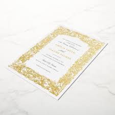 Vintage Elegant Leafy Vine Frame Gold Foil Wedding Foil ...