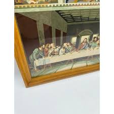 Vintage MCM Last Supper Jesus Paint by Number Framed Wall ...