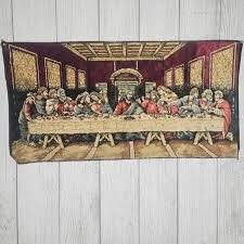 Vintage | Wall Decor | Vtg Velvet Tapestry Leonardo Davinci The Last Supper Wall Hanging 375x9 | Poshmark