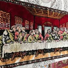 Tapestry the Last Supper Velveteen Wall Tapestry - Vintage Velvet Wall Tapestry - Vintage Religious Velvet Tapestry - Religious Decor - Etsy