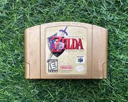 Vintage the Legend of Zelda Ocarina of Time Gold Nintendo 64 ...