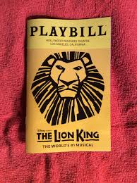 PLAYBILL DISNEY'S THE LION KING PANTAGES THEATRE ...