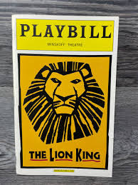 THE LION KING, PLAYBILL, APRIL 2008, MINSKOFF THEATRE | eBay