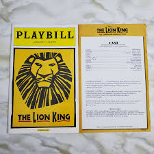 The Lion King Playbill Minskoff Theatre | Mercari