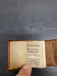 RARE VINTAGE THE LITTLE WEBSTER DICTIONARY LEATHER BOUND BY ...