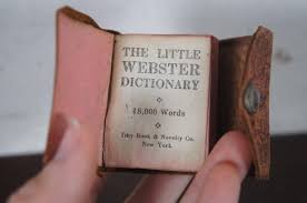 4 Antique Miniature Books Little Webster Dictionary ...