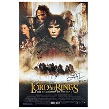 Lord of the Rings Fellowship Poster - (3 Signatures) Liv ...
