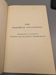 THE MASTER OF BALLANTRAE by Robert Louis Stevenson Published ...