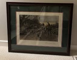 GEORGE WRIGHT ETCHING “ After A Good Day” FRAMED HUNTING ...