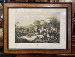 19th Century English Framed Hand Colored Engraving Print ...