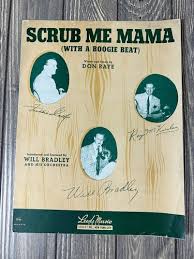 Vintage 1940 Scrub Me Mama with A Boogie Beat Sheet Music Don Raye | eBay