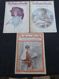 Lot of 3 Modern Priscilla Magazines 1909, 1910, 1912, Patterns, Women on Cover | eBay