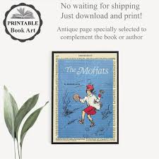 Printable 'the Moffats' Book Cover Art on Vintage Page, Kids ...