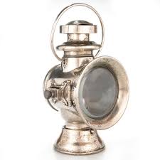 Sold at Auction: A HOWES & BURLEY LTD CHROMED OIL SIDE LAMP
