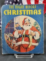 The Night Before Christmas 1935 Paperback Santa Smoking Pipe ...
