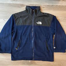 Vintage blue North Face denali jacket No zipper or... | Depop