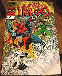 OFFICIAL MARVEL TRY-OUT BOOK NM 1983 HUGE SIZE AMAZING ...
