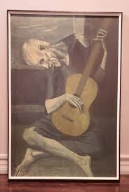 Picasso Print; "Old Guitarist" 30 x 20; Framed; Vintage | eBay