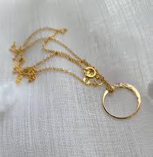 Hammered 14k Gold Filled New Moon Pendant Necklace - Etsy