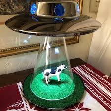 The Original Alien Abduction Lamp - UFO Cow Flying Saucer ...